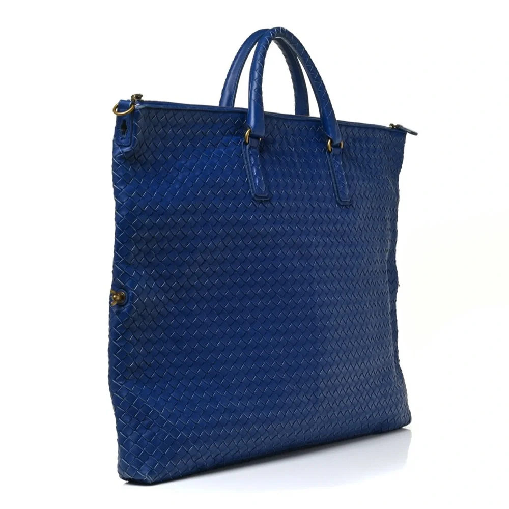 Bottega veneta Intrecciato convertible tote in cobalt blue - Picture 10 of 10